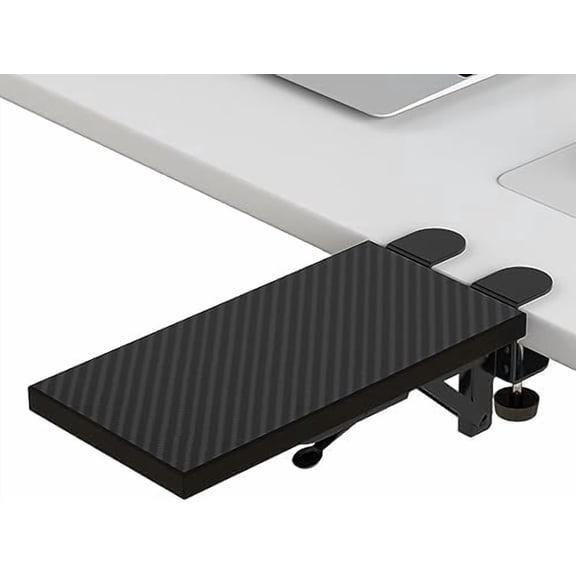 OUGIC Ergonomic Desk Extension Tray, 30 x 15 cm, Clamp Without Perforation, Foldable Keyboard Drawer Tray, Wrist Rest, Computer Stand, 15cm*30cm