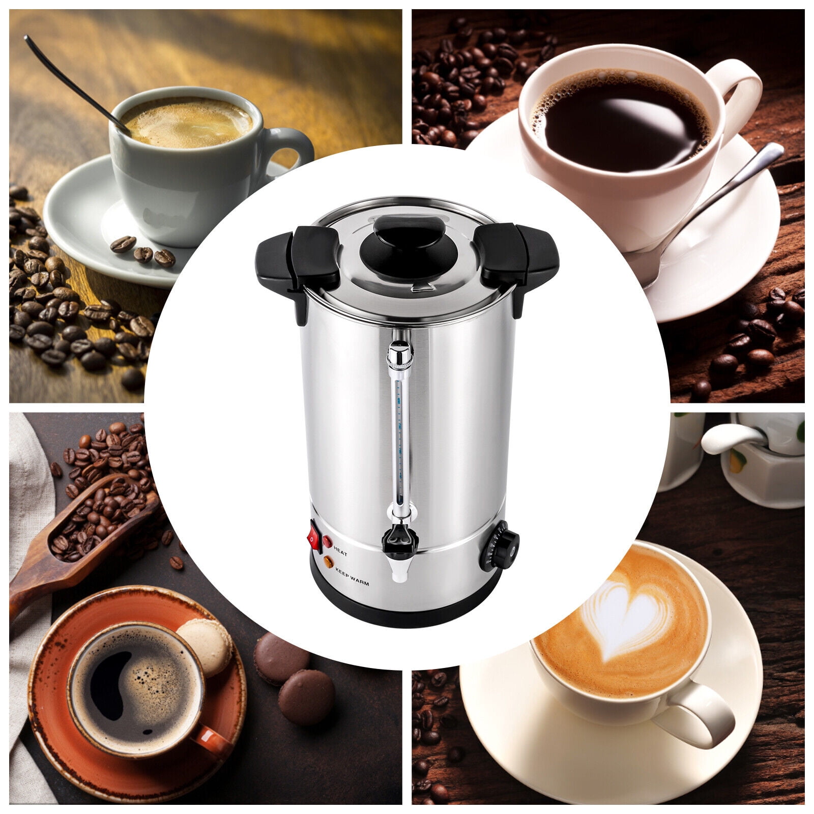 12L Coffee Urn Large Portable Tea Dispenser Coffee Maker Hot Water Home 1KW  USA