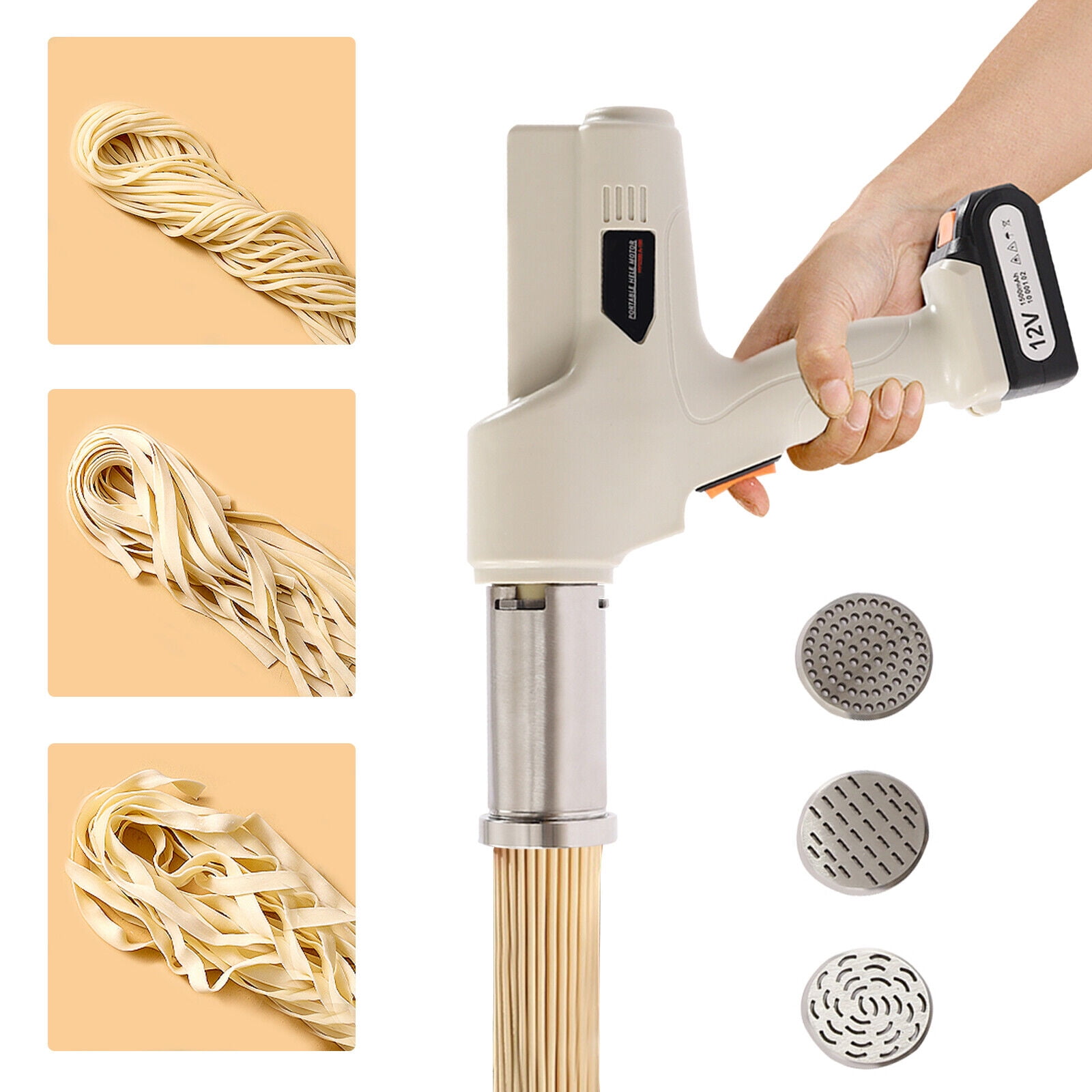 OUKANING 110V 78W Electric Handheld Pasta Maker 0.2inch/S Pushing