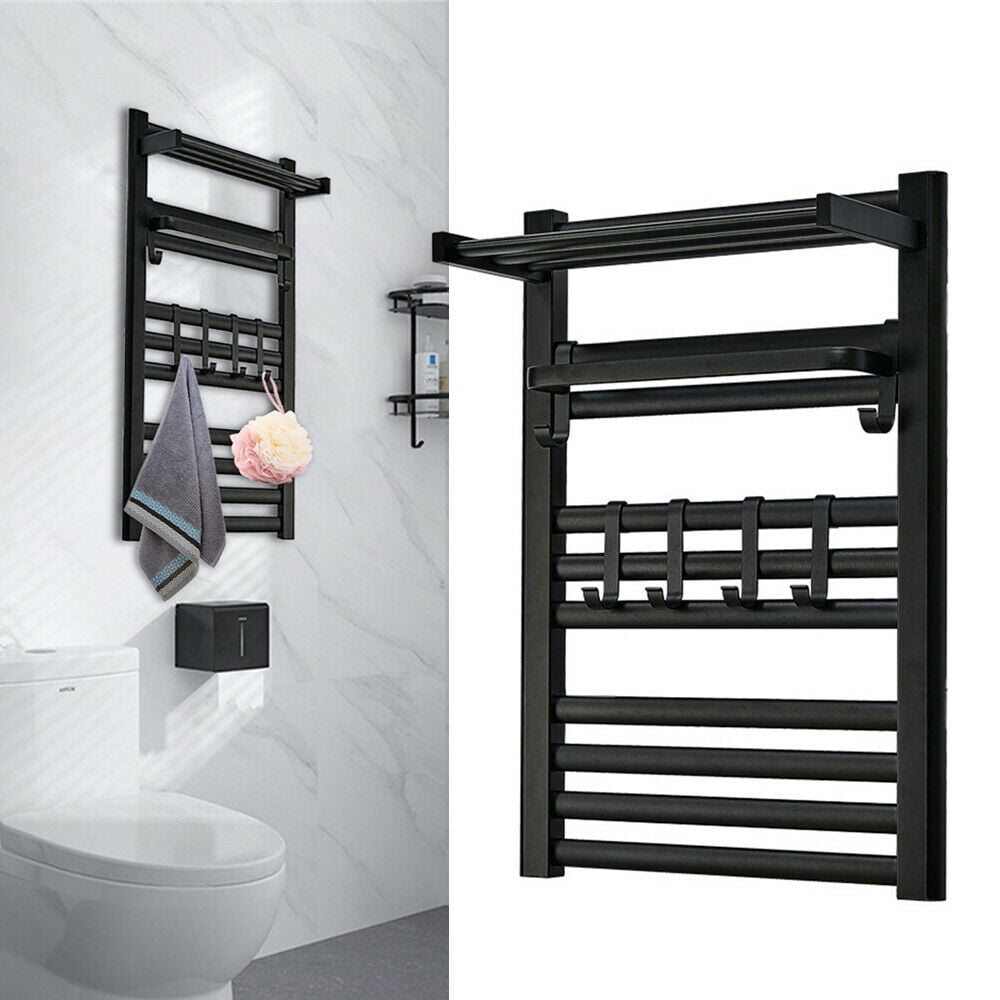 OUKANING 110V Towel Warmer Rack Towel Heating Drying Rack Wall Mounted