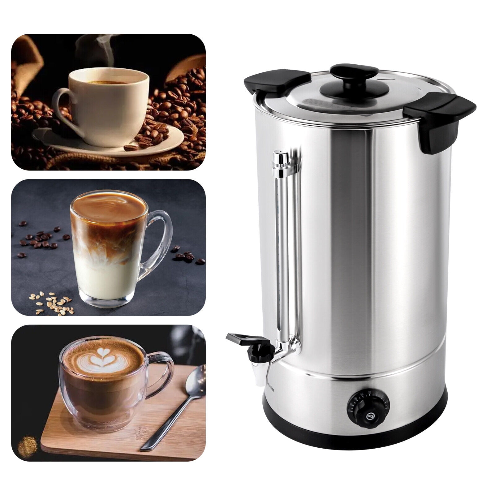 5/10l Commercial Hot Chocolate Maker,Electric Machine Hot Chocolate  Dispenser Warmer,with Led Display,304 Stainless Steel Heating Plate for  Heating