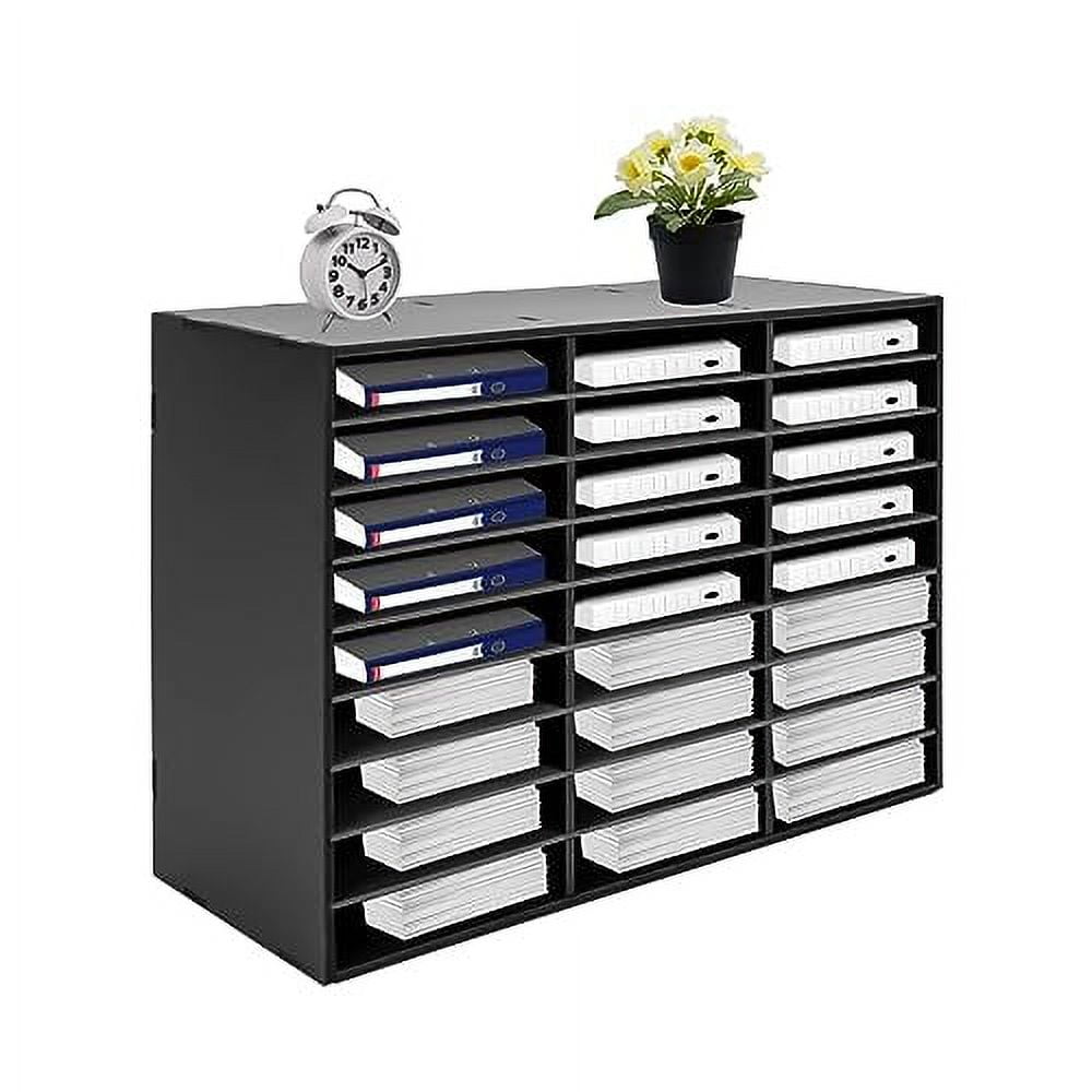 OUKANING 27 Slots File Sorter Literature Organizer Mail Paper Storage