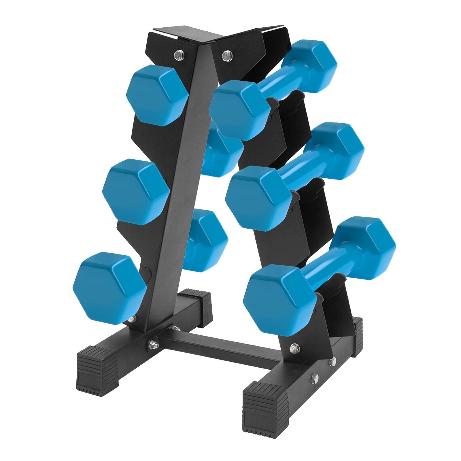 OUKANING 3Tier Dumbbell Rack Dumbbell Holder Weight Rack Compact A