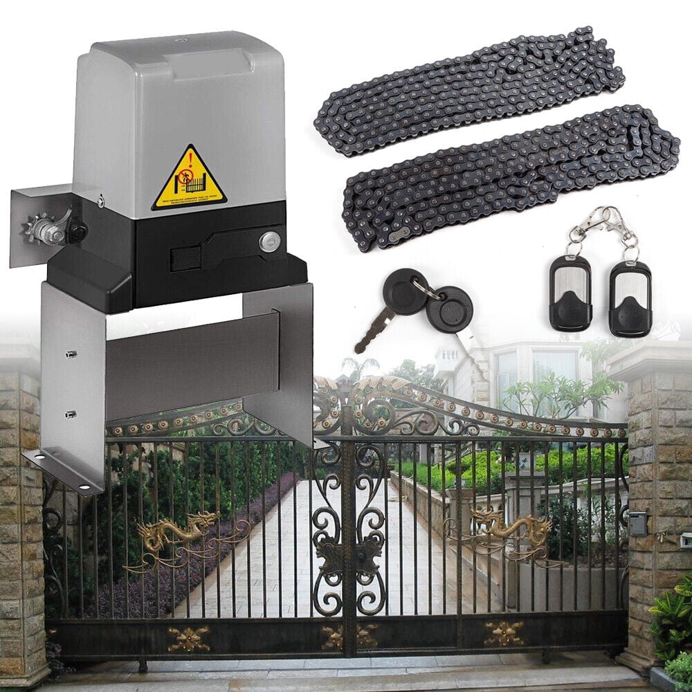 OUKANING 3300 LB Electric Sliding Gate Opener 12m/min Automatic Chain Gate Opener Heavy Duty