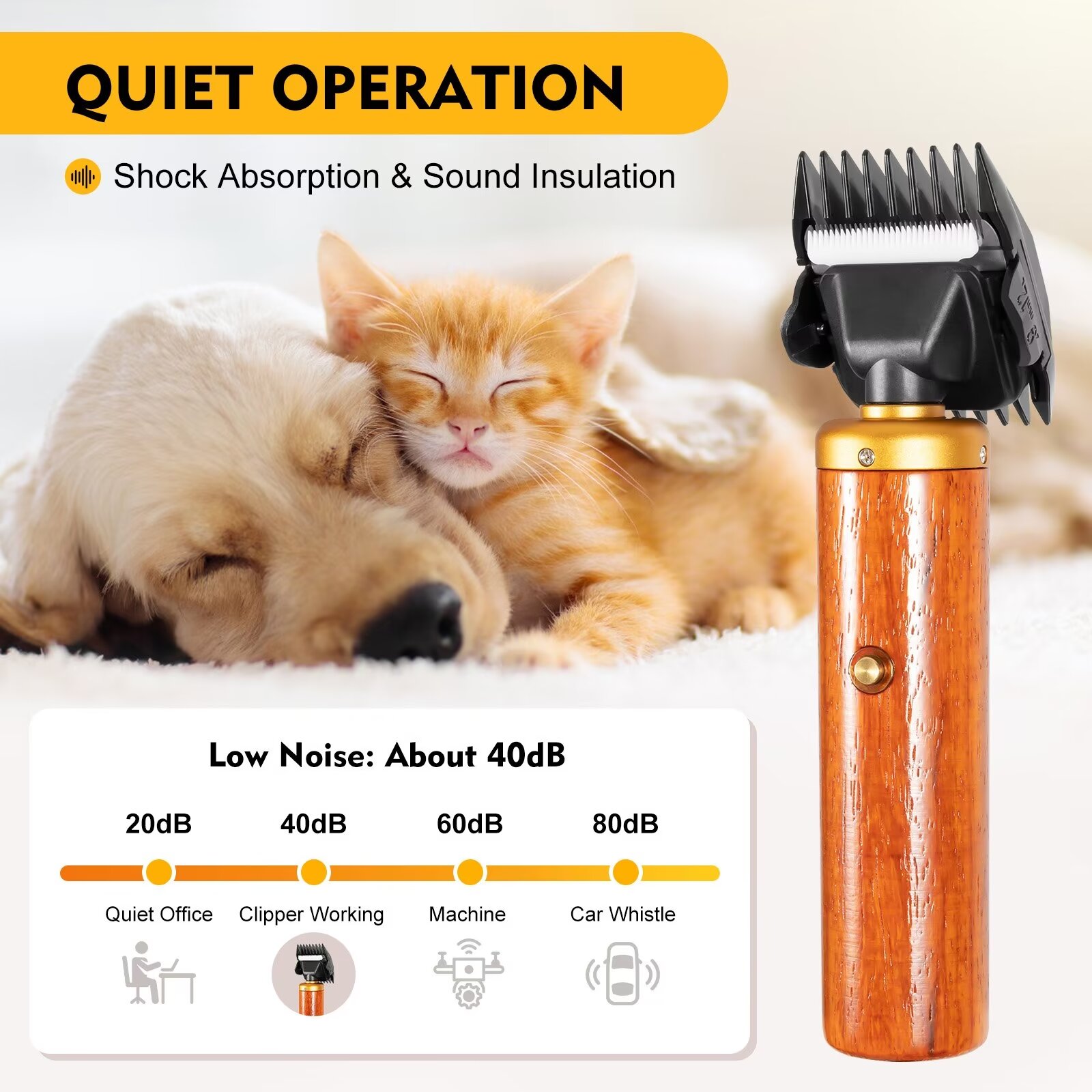 OUKANING 55W Electric Sheep Goat Shears Cat Dog Clippers Animal Shave Pet Shearing Tool