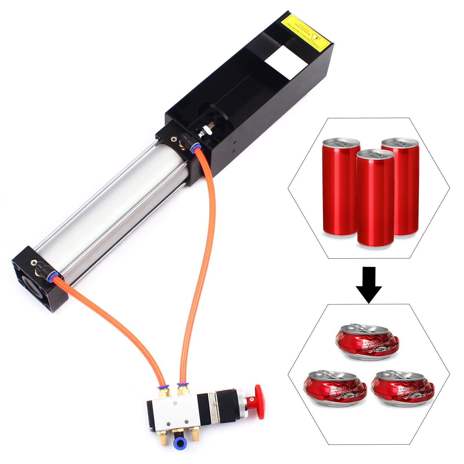 OUKANING Aluminum Air Cylinder Can Crusher Homes Pneumatic Efficient