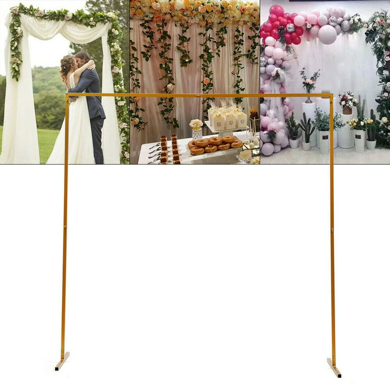 OUKANING Gold Arch Rack Wedding Garden Floral Venue Decorations Wedding  Supplies 2.5*2.5M