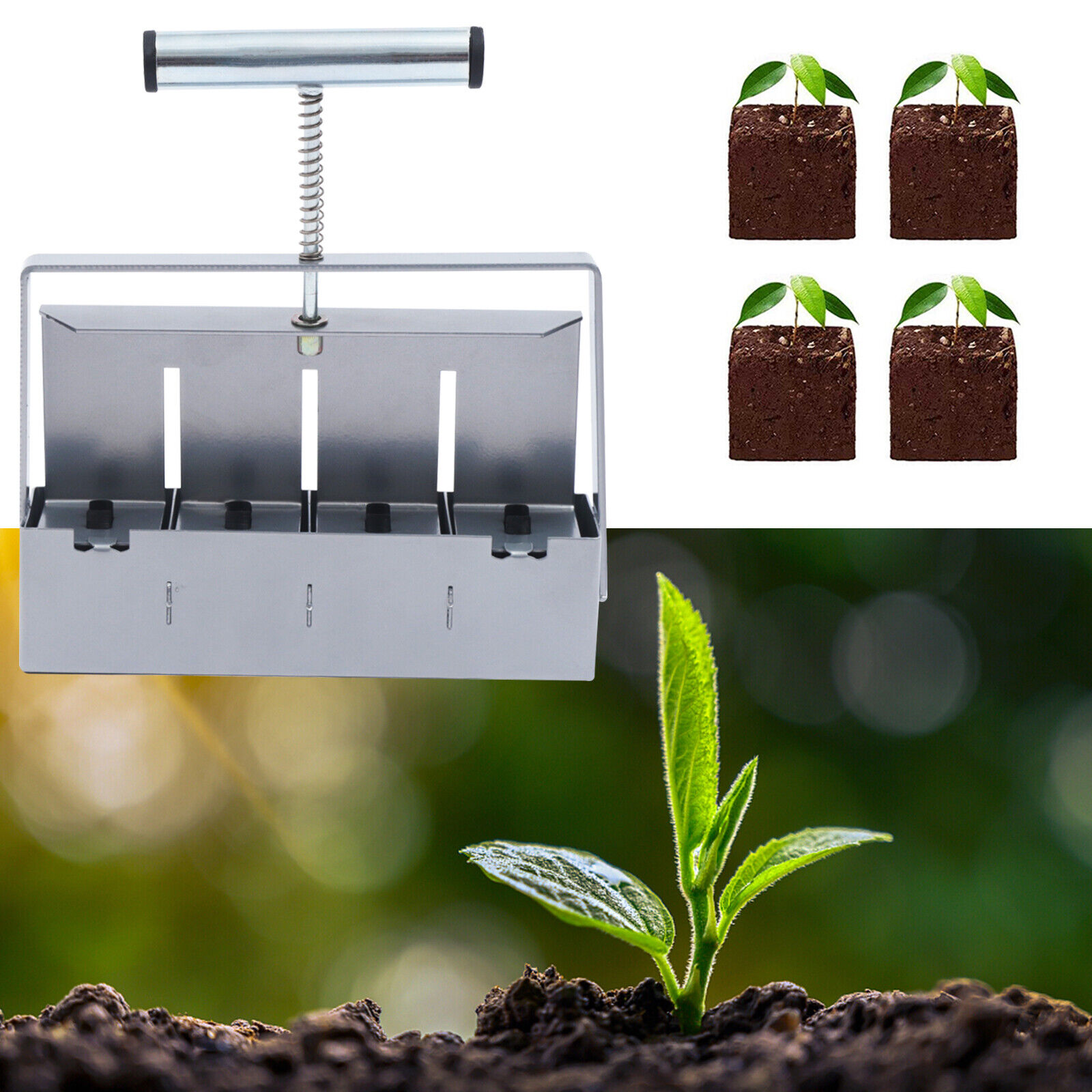 OUKANING HandHeld Soil Blocker Soil Blocking Tool Garden Seed Planting