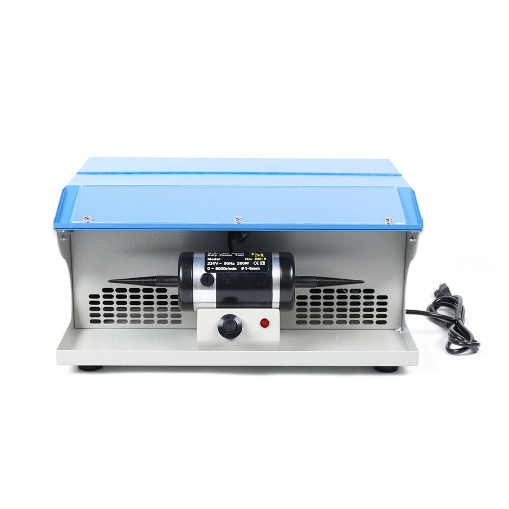 8000 RPM, 200W Jewelry Polishing Buffing Machine with tapered spindle, Dust  Collector & Light, GDAE10 Power TableTop Jewelry Polisher Tool Metal