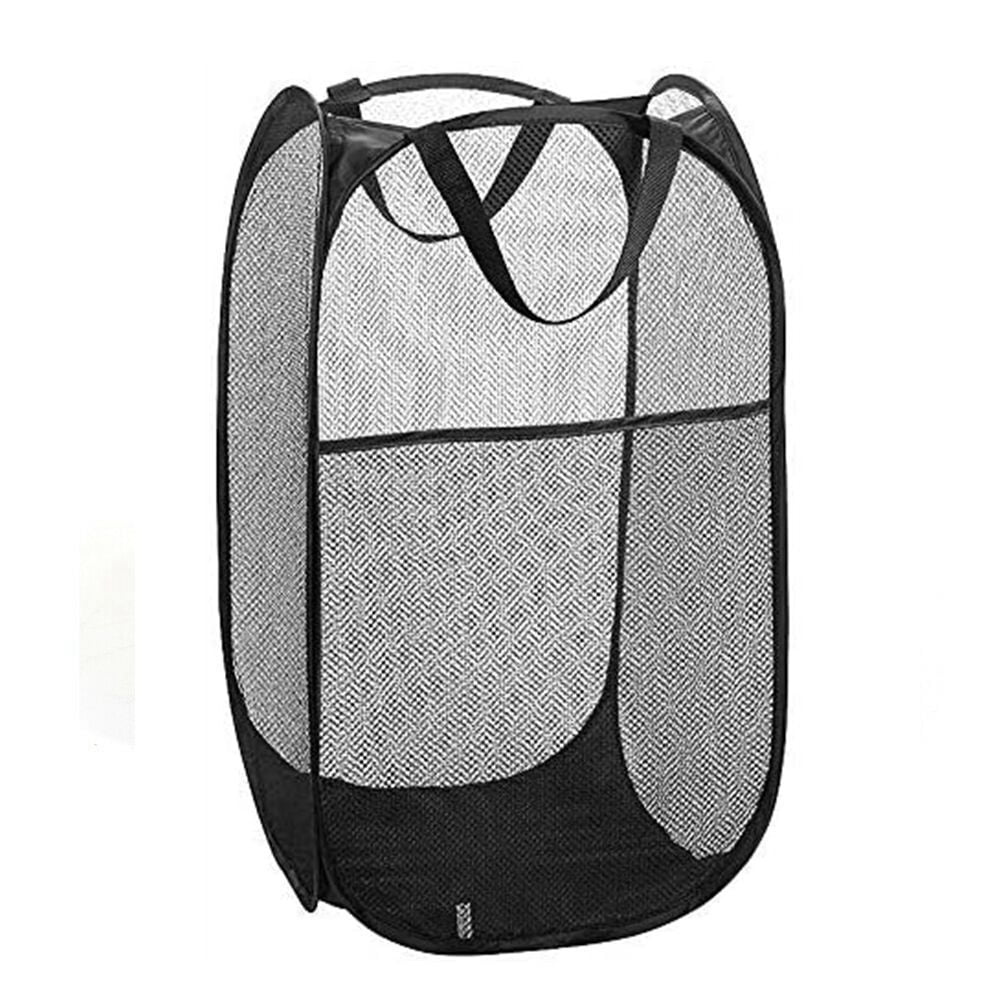 OUKANING Laundry Mesh Hamper Mesh Pop Up Laundry Basket Washing Clothes