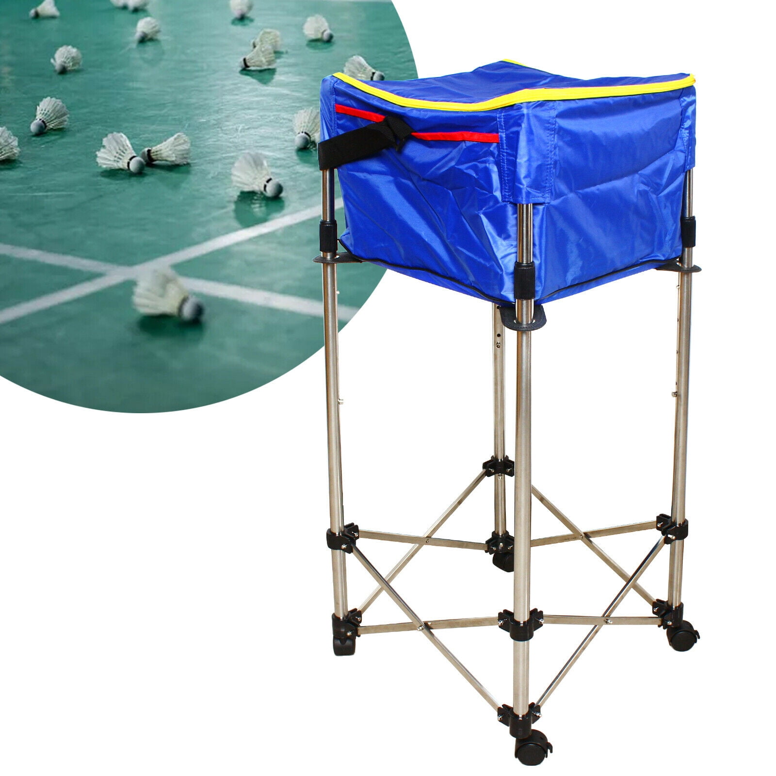 OUKANING Removable Cart Tennis Ball Basket Pick Up Hopper Holds 160
