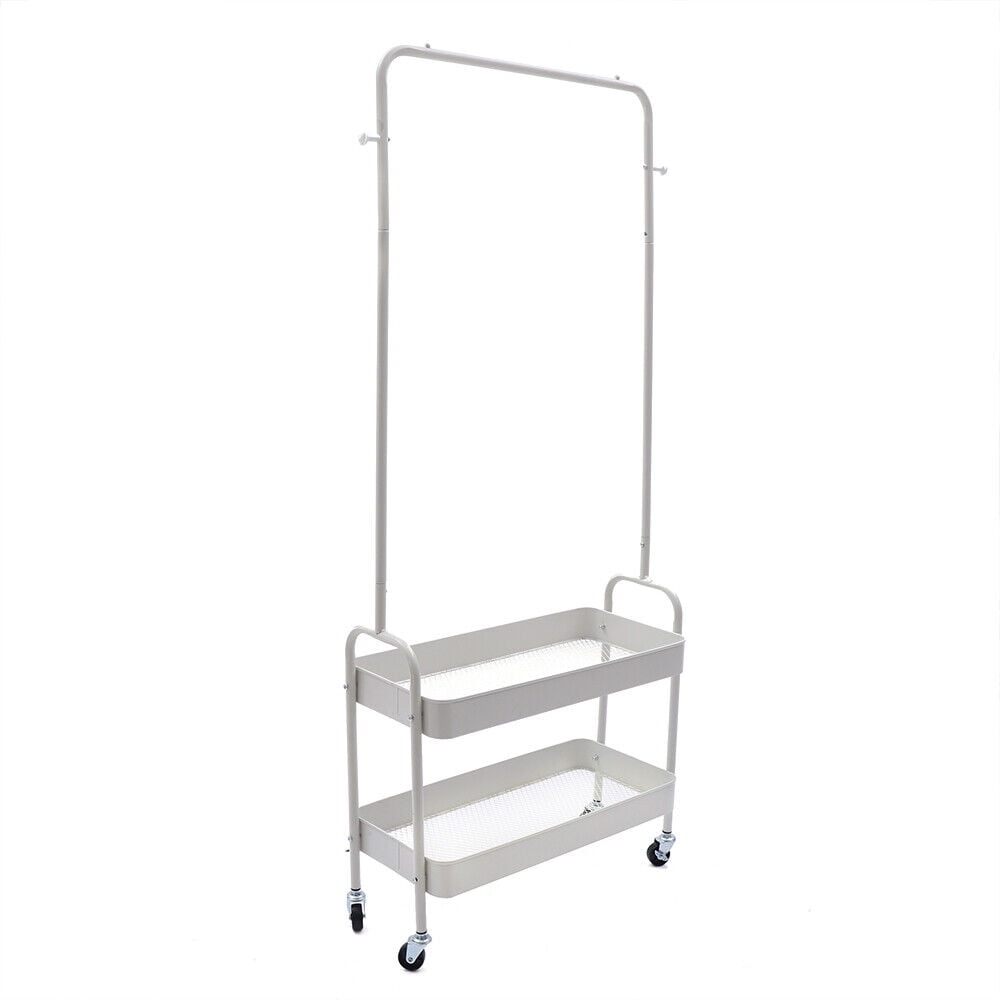 OUKANING Single Bar Clothing Rack Portable Garment Rack Clothes Hanger