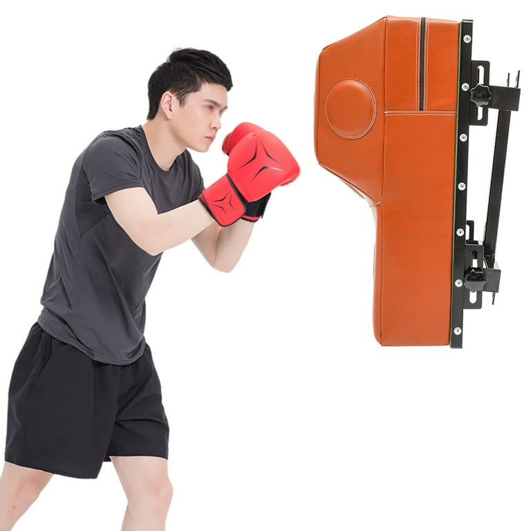 OUKANING Wall-Mounted Boxing Training Pad Anti-tear Pu Punching Wall Target  Strike Mat Brown