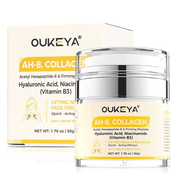 OUKEYA Collagen-Infused Neck Cream for Wrinkle Reduction 1.76 oz