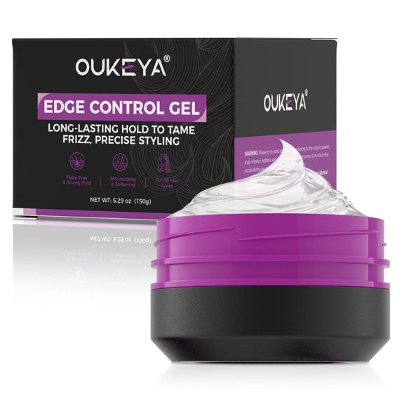 OUKEYA Tames Flyaways, Smooths Edges Hair Styling Gel, 5.29 Ounce