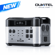 OUKITEL BP2000 2048Wh Portable Power Station, LiFePO4 Battery, 1400W UPS, 2200W AC Outlets (4400W Surge) for Home Emergency Camping RV