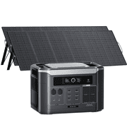 OUKITEL BP3000 3200W Solar Generator with 2x500W, 2048Wh Portable Power Station, Expandable to 16kWh, 2800W Fast Charging, LiFePO4 Battery, APP for Home Backup, Camping, RV, Outages