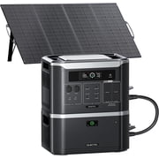 OUKITEL BP3000 3200W Solar Generator with 400W Panel,4096Wh Portable Power Station, Expandable to 16kWh with Up to 7 B2000L Batteries 2800W Fast Charging, LiFePO4 Battery, APP for Home Backup,