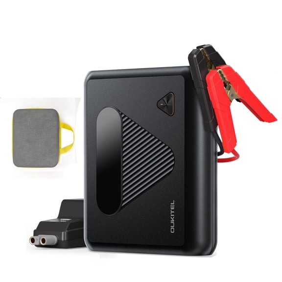 OUKITEL C01 Car Jump Starter, 12V Portable Battery Booster Pack with PD 60W Fast Charger, LED Flashlight, Jump Box for Up to 10L Gas/Diesel Engines