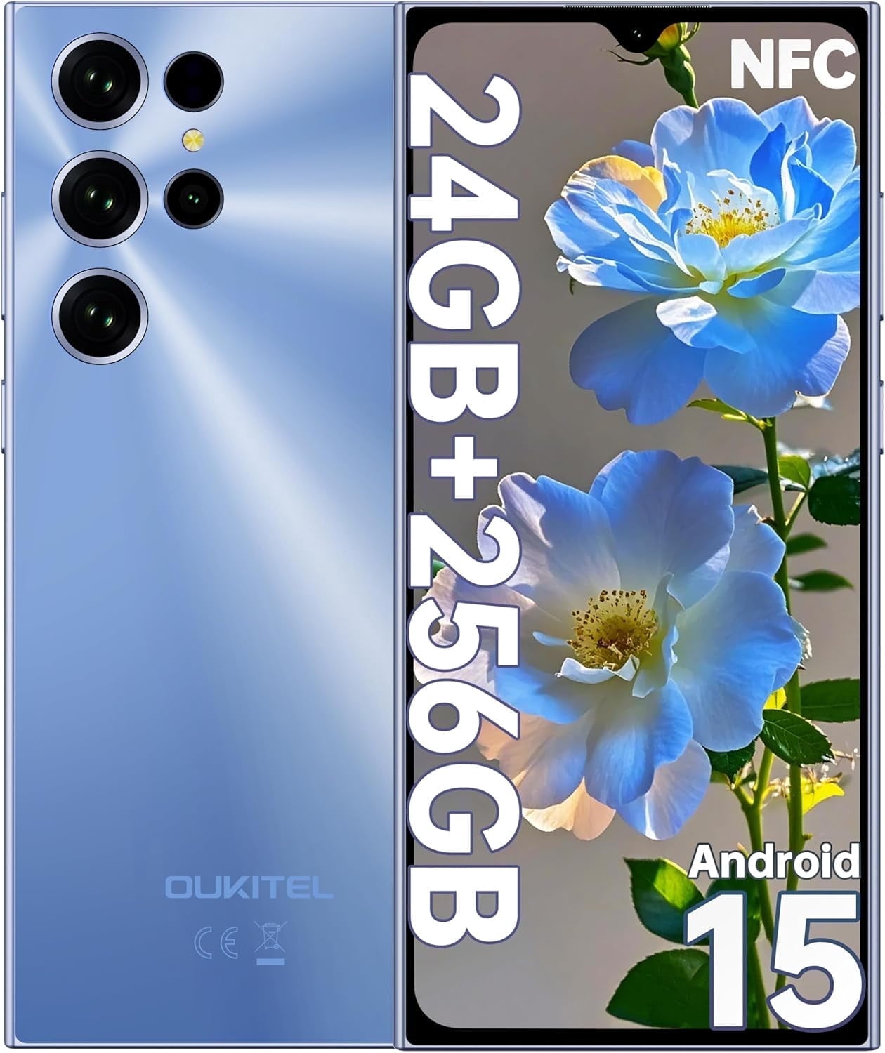 J*t様 OUKITEL C61 Pro /256GB/スカイブルースマートフォ OUKITEL C61 Pro Smartphone, 6.88
