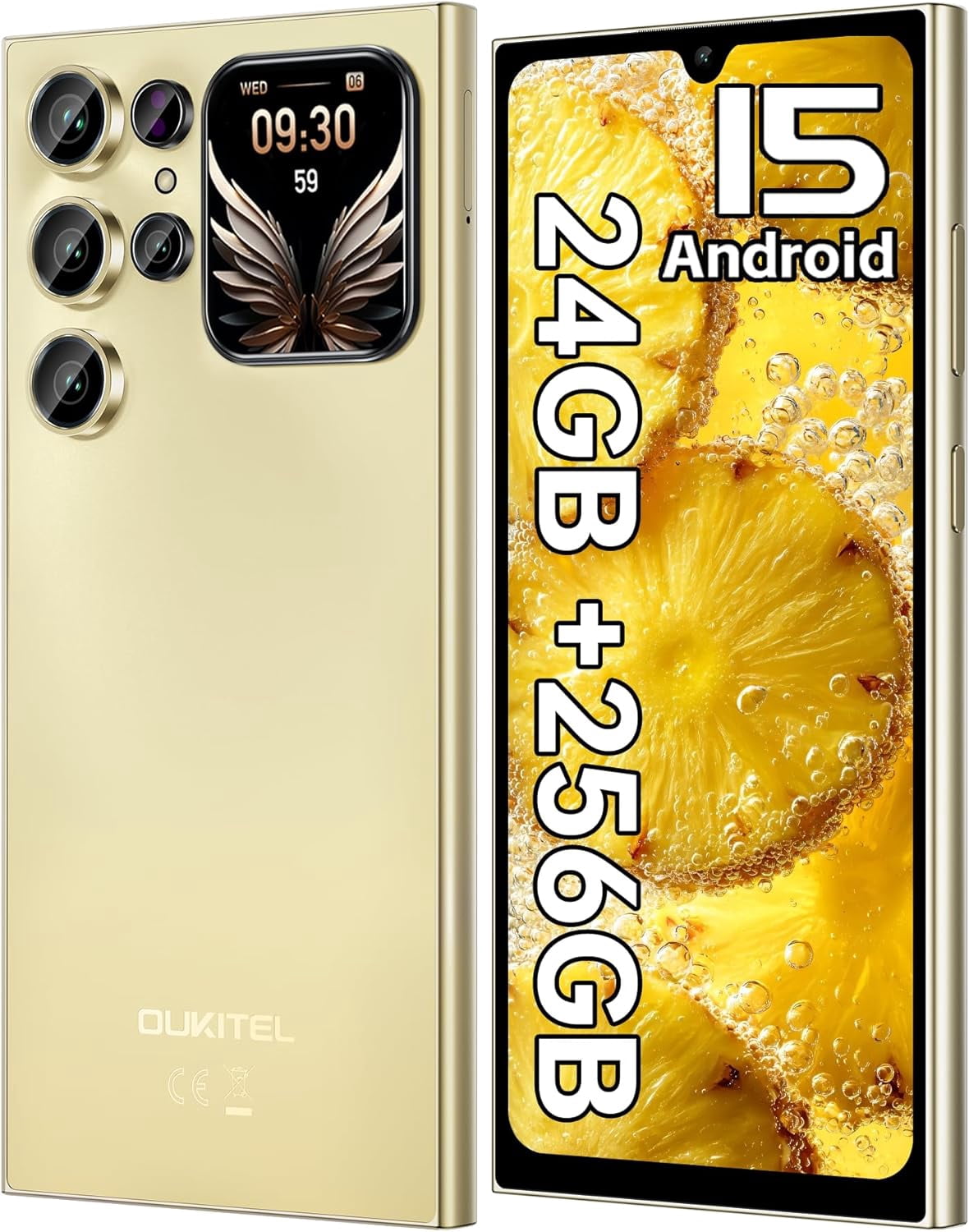 OUKITEL C62 PRO Cell Phone Unlocked-24GB+256GB/TF 1TB Smartphone