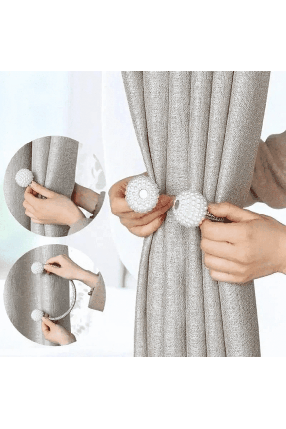 OUKITEL FFPOWER Magnetic Curtain Tiebacks-2 Pcs, Curtain Tie Backs for Curtains Strong Magnet Holders Decorative