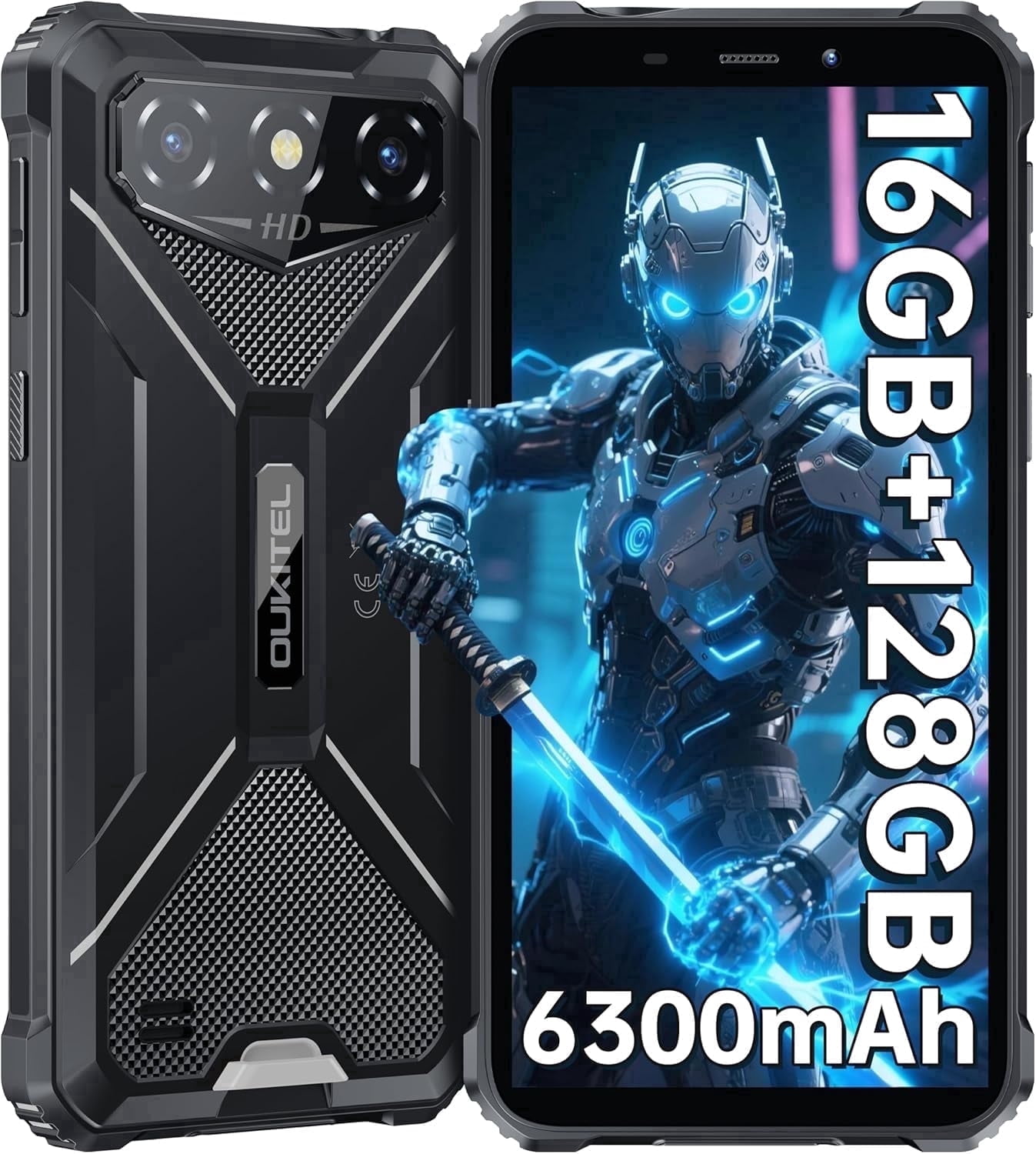 Oukitel, Rugged Smartphone, 16GB+128GB/1TB TF, Waterproof IP68