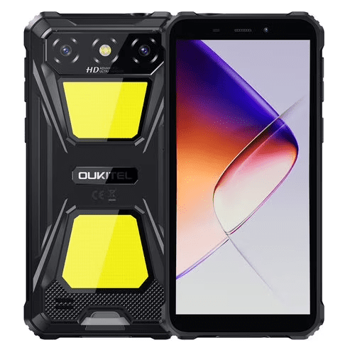 OUKITEL G5 Rugged Smartphone Unlocked 16GB+256GB/1TB TF Android 14 Rugged Cellphones, 6300mAh Battery,6”HD Display IP68/IP69K,13MP+5MP Waterproof Phones,Dual Sim/NFC/Dual Camping Light/2025