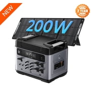 OUKITEL P2001 Plus 2400W Portable Power Station, 2048Wh LiFePO4 Battery, 200W Foldable Solar Panel   Solar Generator Kit for Home Backup, Camping, RV Emergency.