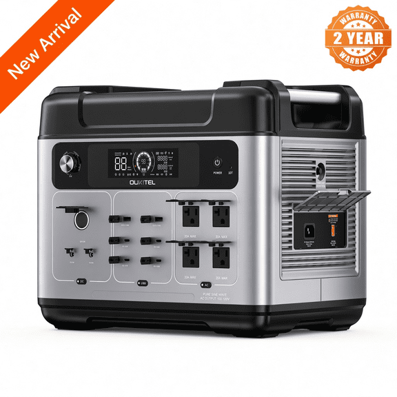 OUKITEL P2001 Plus 2400W Portable Power Station 2048Wh LiFePO4 Solar Generator UPS APP Control Home Backup Camping RV Emergency Power
