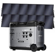 OUKITEL P5000 Pro 3600W Solar Generator 5120Wh Power Station with 2x500W Panel, 5000W Peak, 5 AC Outlets, 1800W Fast Charging, LiFePO4 Battery, Emergency Backup for Home Camping RV