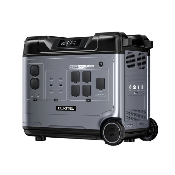 OUKITEL P5000 Pro 5120Wh Solar Generator , 3600W Pure Sine Wave Inverter (5000W Peak), LiFePO4 Battery, 1800W Fast Charging, App Control for Home Backup & Outdoor Camping