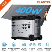 OUKITEL P5000pro Solar Powered Generator, Power Station with Solar Panel, 5120Wh 3600W, LiFePO4, Home Backup & RV Ready