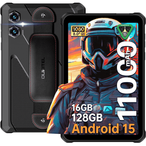 OUKITEL RT3 Plus Rugged Tablet, 16GB+128GB 1TB Expandable Waterproof Tablets, 8 Inch HD Display, 1100mAh Battery, 16MP+8MP, IP68&IP69K, 4G Dual SIM/BT5.0/OTG/NFC