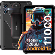 OUKITEL RT3 Plus Rugged Android 15 Tablet, 16GB+128GB 1TB Expandable Waterproof Tablets, 8 Inch HD Display, 1100mAh Battery Industrial Tablet PC, 16MP+8MP, IP68&IP69K, 4G Dual SIM/BT5.0/OTG/NFC