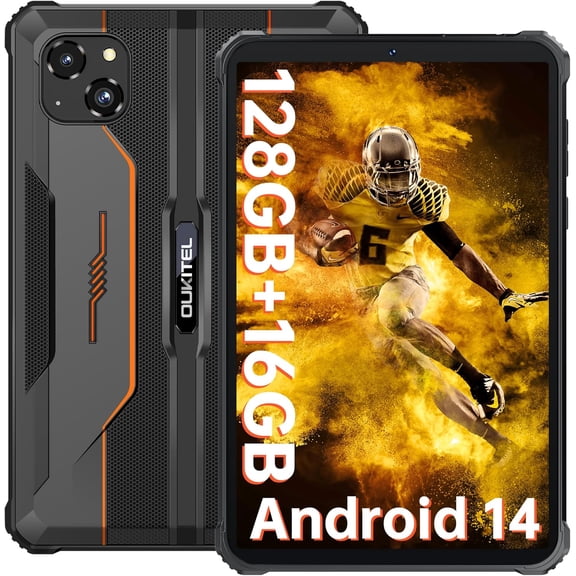 OUKITEL RT3 Pro Rugged Tablet 8 Inch HD Display 16GB RAM 128GB Storage Black