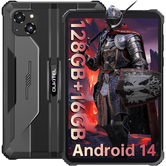 Oukitel RT3 Pro Rugged Tablet, 8 inch HD Display, 16GB RAM + 128GB Storage, 1TB Expandable, 5150mAh Battery, IP68/IP69K, 4G LTE, NFC
