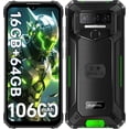thumbnail image 1 of OUKITEL WP23S Rugged Phone Unlock, 10600mAh Battery, 4GB RAM, 64GB Storage, 6.52-inch, Android 15, Black/Orange/Green, 1 of 6