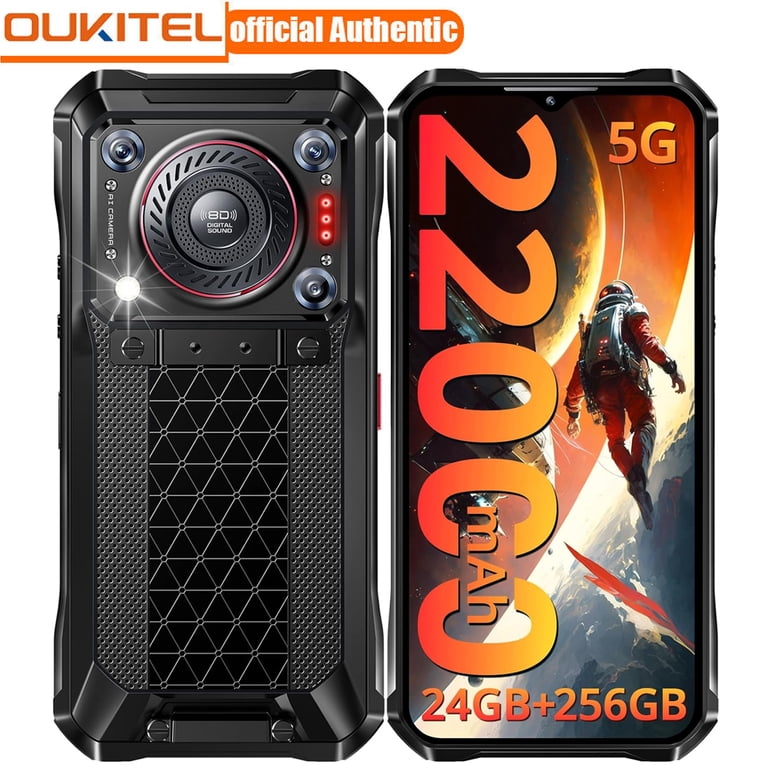 OUKITEL WP33 PRO Rugged Smartphone 5G - 22000mAh(33W), 24GB+