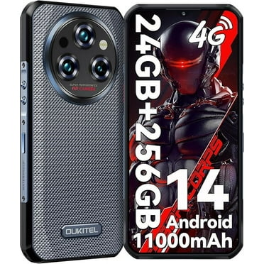 OUKITEL WP35S Rugged Phone Unlocked - 24GB+256GB Android 14 Rugged Phone,11000mAh Large Battery,6.56" FHD+ 48MP Main Camera IP68/IP69K Waterproof Cell Phone 4G Dual SIM NFC/OTG/BT5.0/T-Mobile,Green