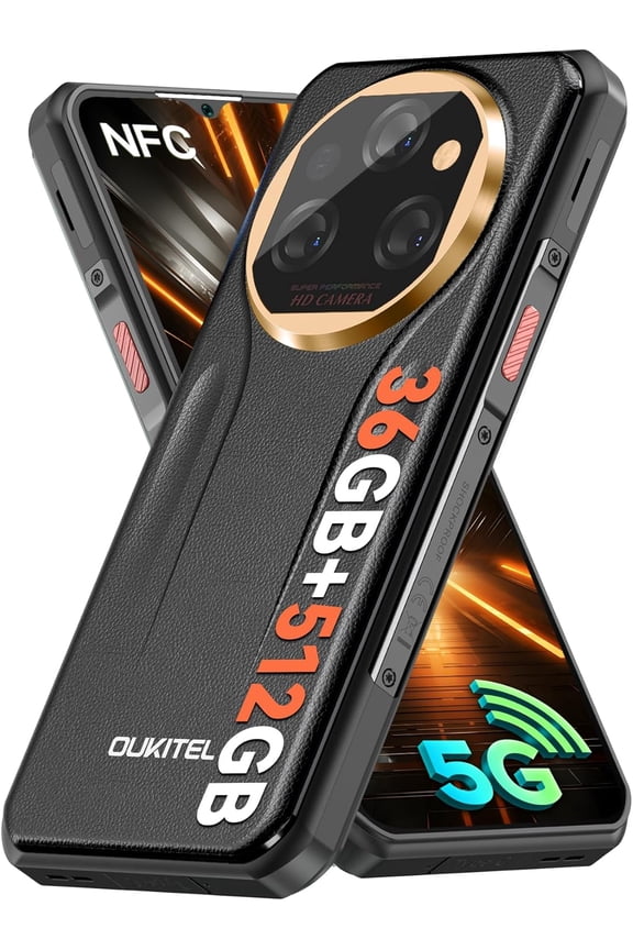 WP39 PRO Rugged Smartphone 5G, 36GB RAM 512GB ROM, 11000mAh(33W) Battery Mobile Phones,Gold