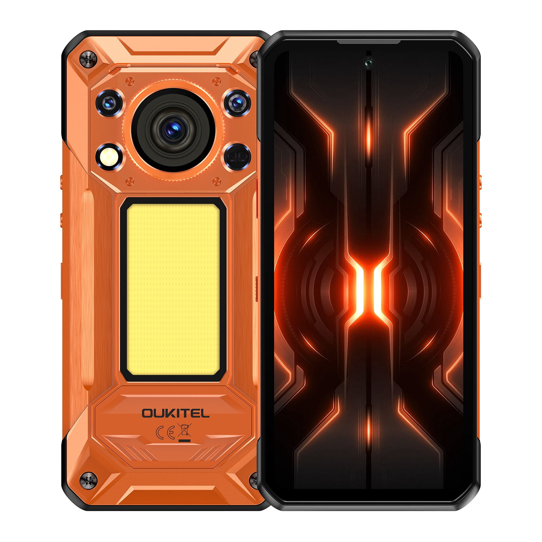 OUKITEL WP500 Rugged Gaming Phone Unlocked, 36GB RAM 1TB ROM Android 16, Hardware Privacy Toggle Switch, 10000mAh Battery with Camp Lamp Rugged Smartphone, 108MP Camera, 6.8" FHD+ 120Hz Display