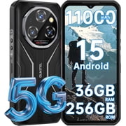 OUKITEL WP55 Rugged Smartphone 36GB 12+24 RAM 256 ROM, 11000mAh Rugged Phones,Black