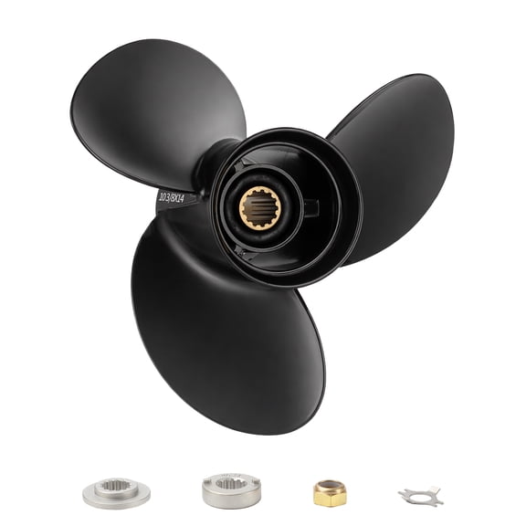OULEME 10 3/8 x 14 Boat Propeller, 13 Tooth Spline, for Mercury Outboard 25-75 HP Motors, RH, 48-816706A45