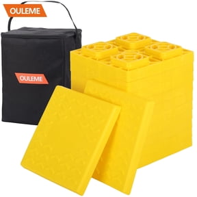 OULEME 12 Pack RV Leveling Blocks, Stackable Jack Blocks, Interlocking Leveling Pads with Carrying Bag, for Camper Travel Trailer