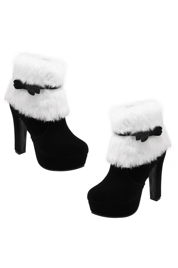 Winter Ankle Boots with Comfortable Rubber Sole for Xmas Season