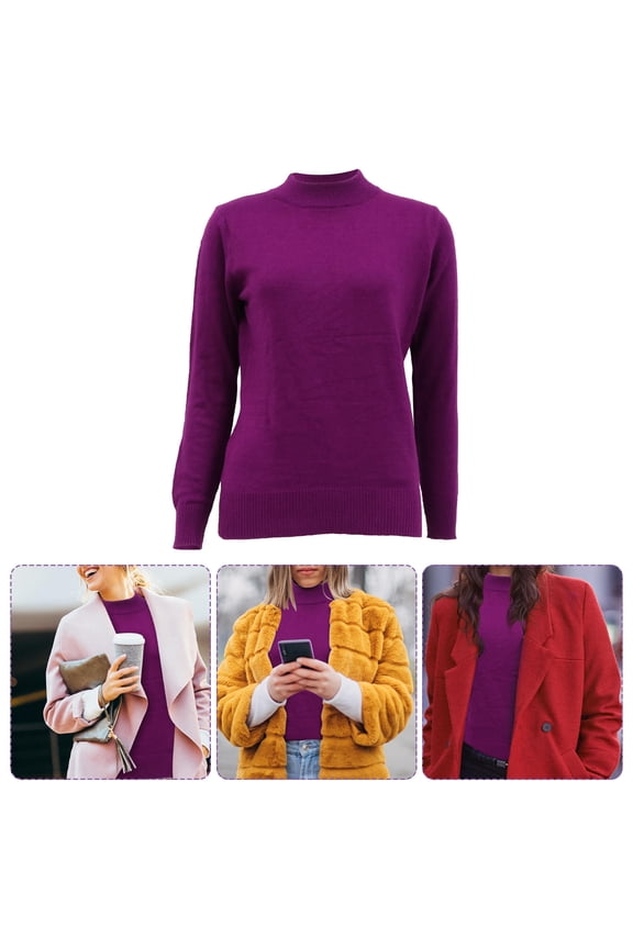 1 Pc Comfy Sweaters Blend Warmth Retention Breathable Design Skin-friendly For Women Autumn