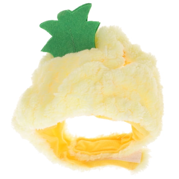 OULII 1 Pc Yellow Pineapple Pet Headband, Soft Comfortable Cat Costume Headwear, Cute Dress Up Party Photo Prop Accessory