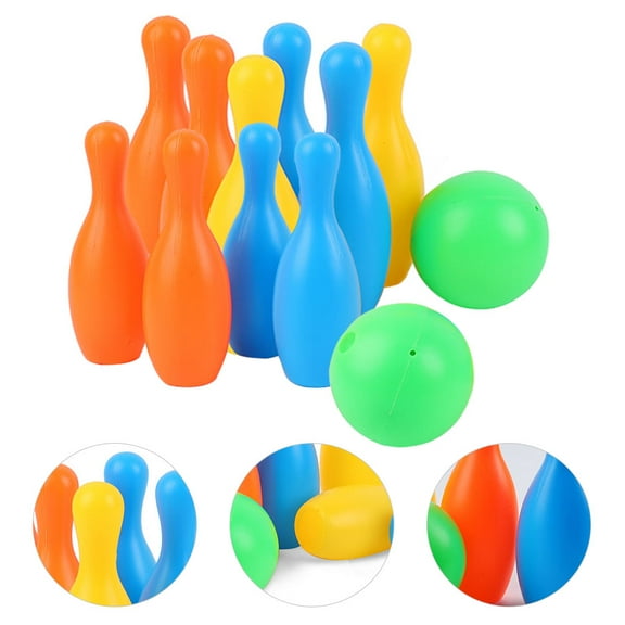 OULII Bowling Training Set 1 Piece Bright Colored Bowling for Indoor Play and Practice