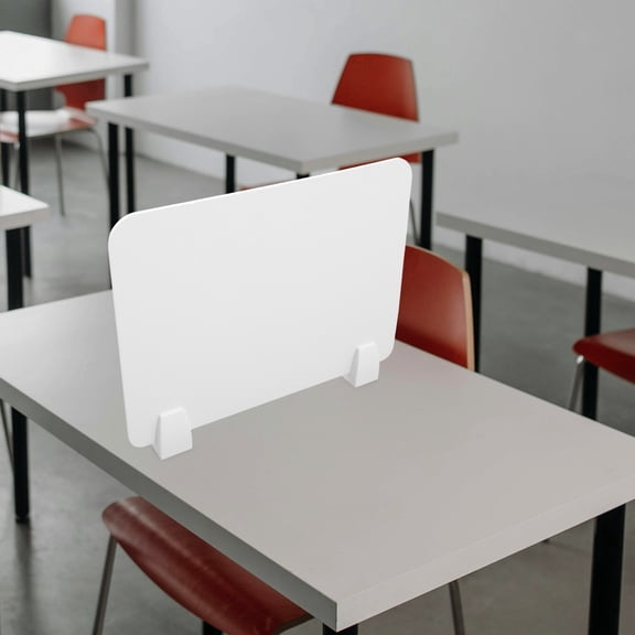 OULII 1 Set Desk Divider Panel Rectangular Plastic White For Customers Sneeze Guard